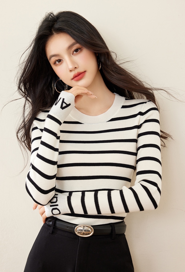 Long sleeve bottoming shirt slim tops for women