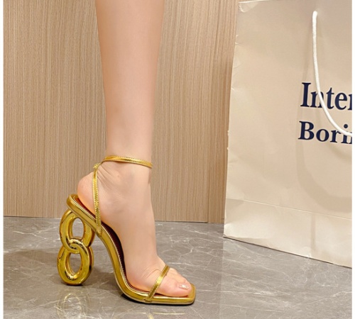 European style sandals summer high-heeled shoes