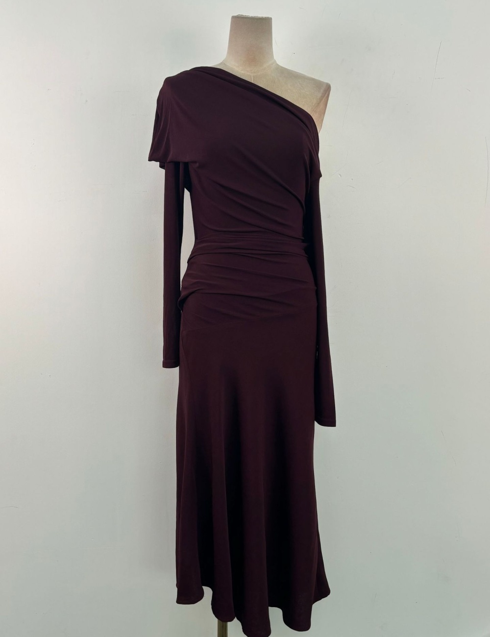 Niche simple long dress elegant retro dress