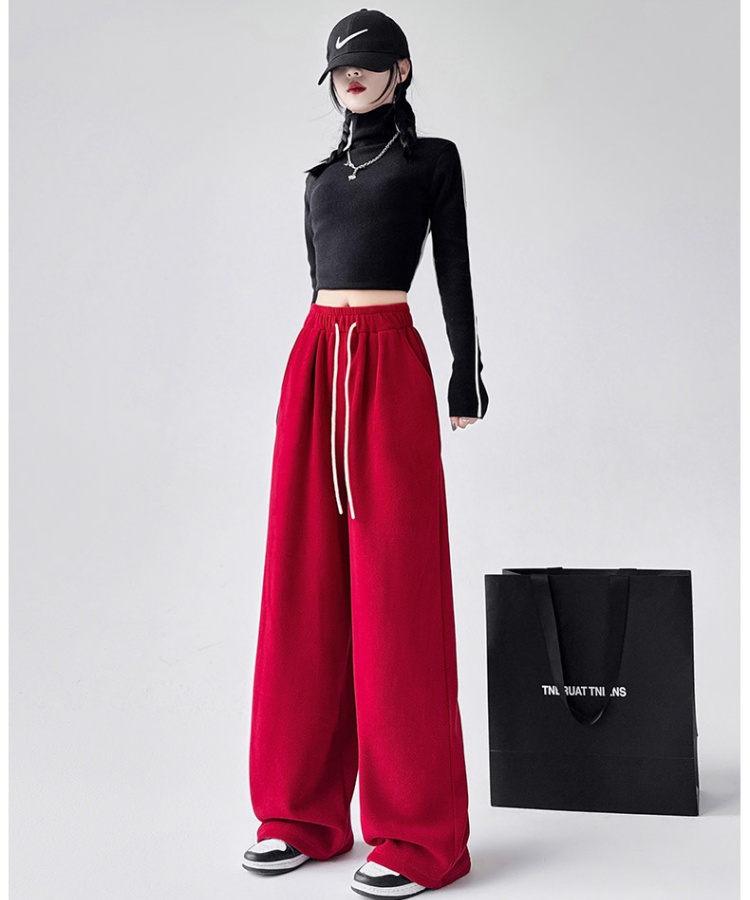 Drape Casual pants loose wide leg pants for women