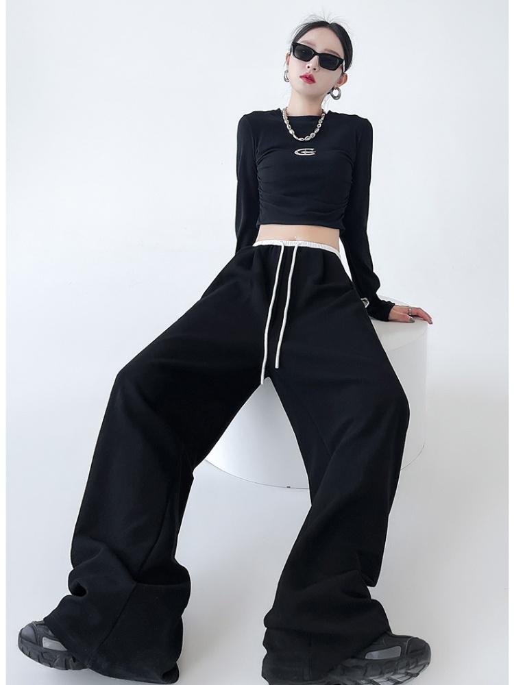 Spring loose sweatpants Casual wide leg pants for women