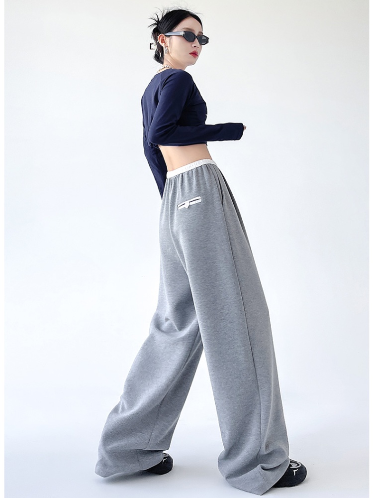 Spring loose sweatpants Casual wide leg pants for women