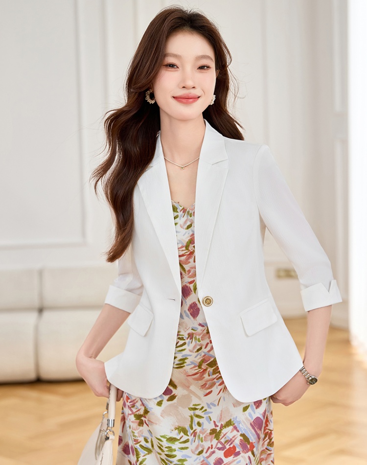 Fashion profession business suit simple white coat