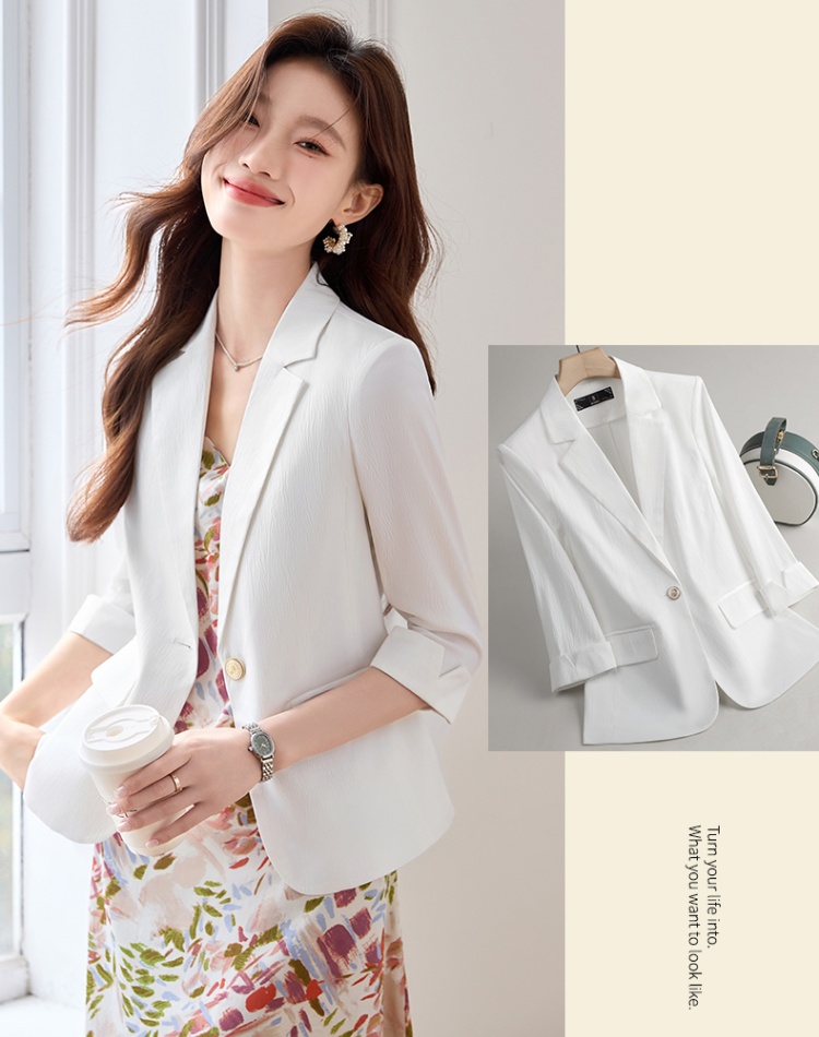 Fashion profession business suit simple white coat