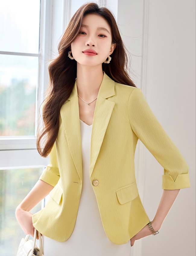 Fashion profession business suit simple white coat