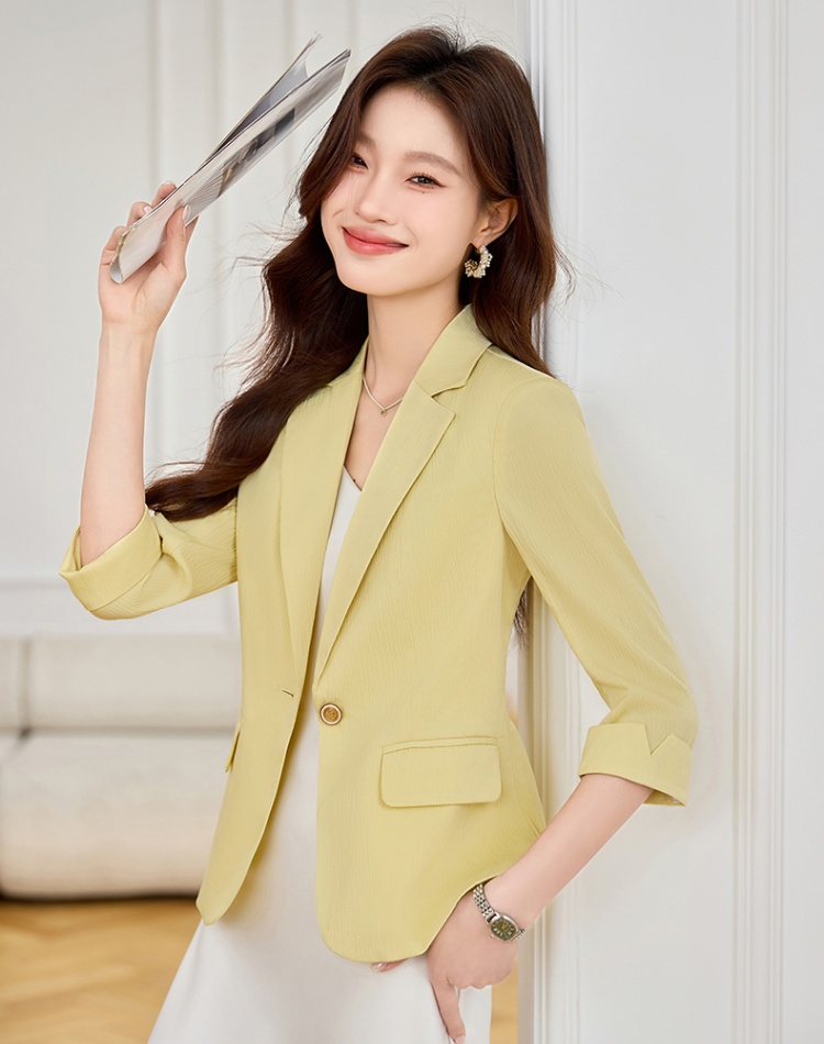 Fashion profession business suit simple white coat