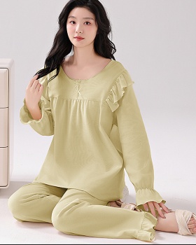 Court style spring sweet homewear cotton pajamas for women