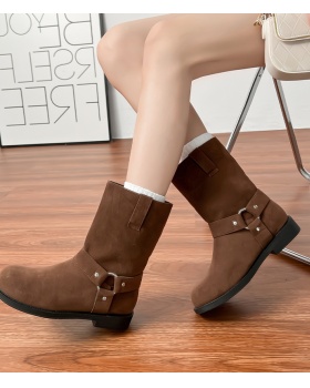 Korean style boots low cylinder short boots