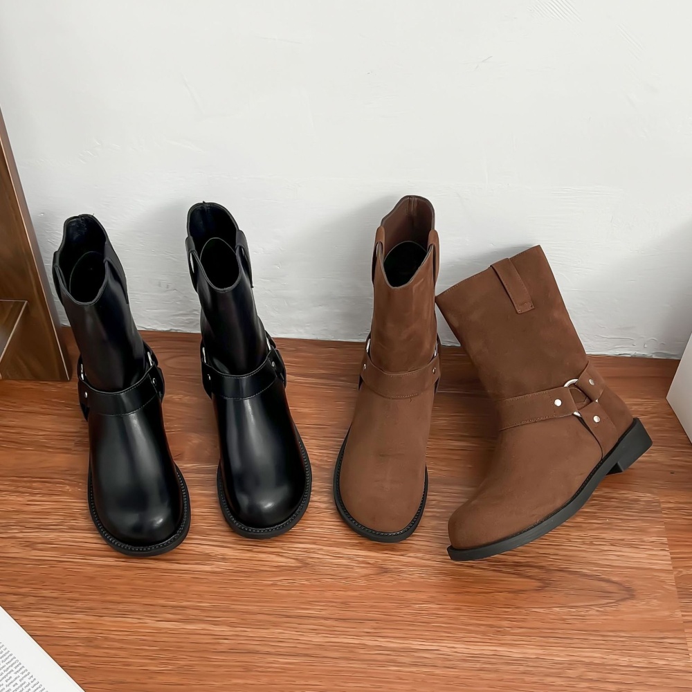 Korean style boots low cylinder short boots