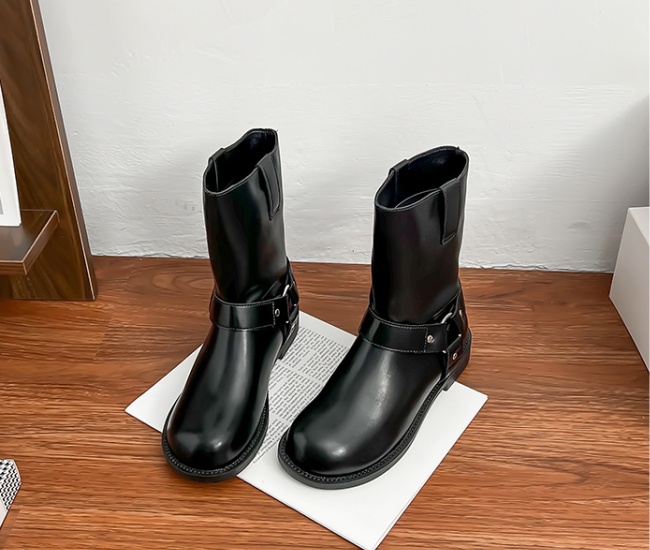 Korean style boots low cylinder short boots