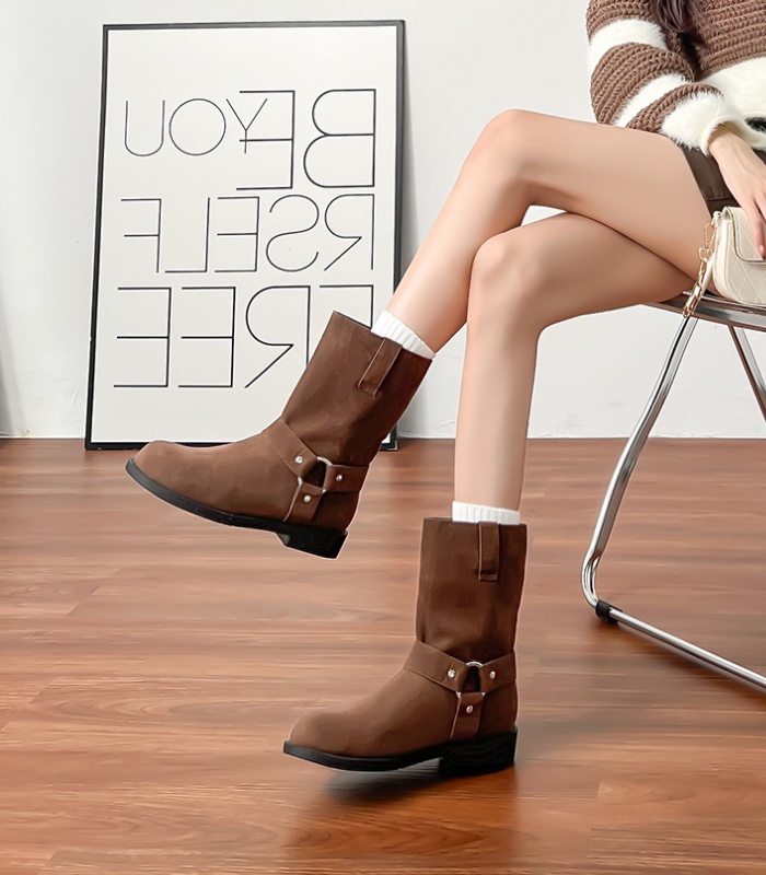 Korean style boots low cylinder short boots