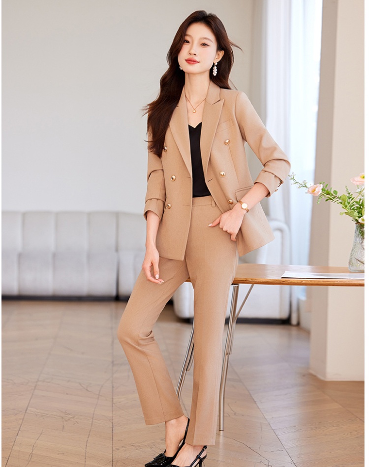 Temperament coat autumn business suit 2pcs set for women