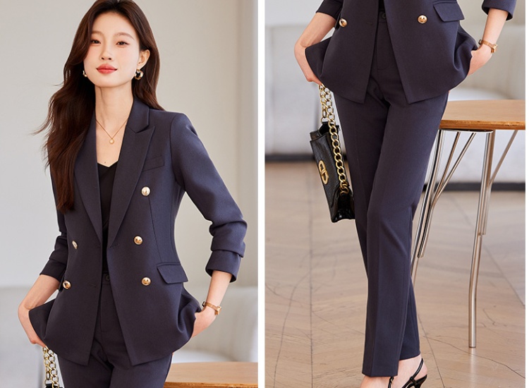 Temperament coat autumn business suit 2pcs set for women