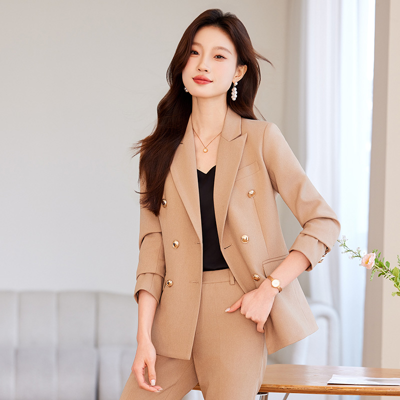 Temperament coat autumn business suit 2pcs set for women