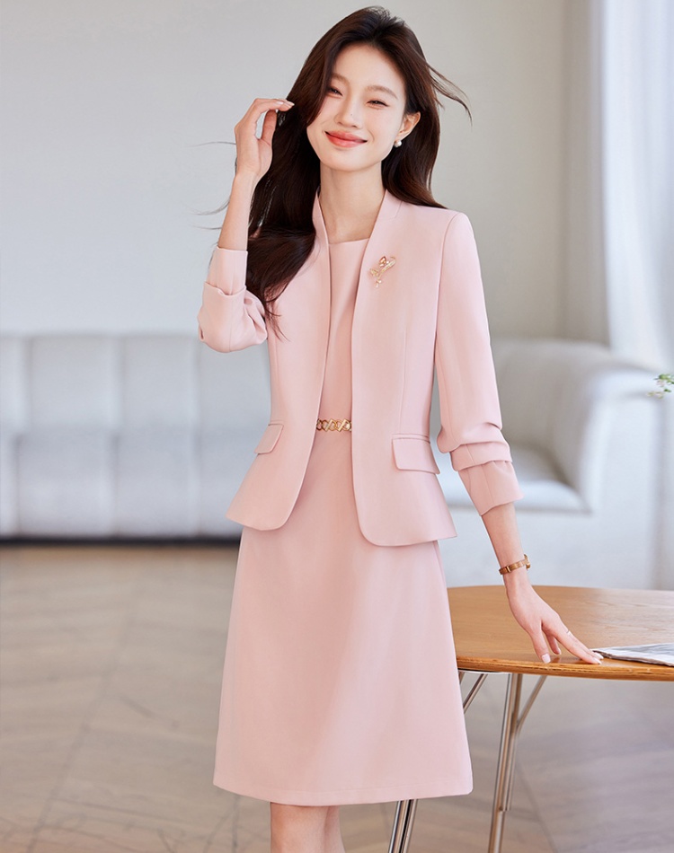 Temperament coat show young business suit 2pcs set