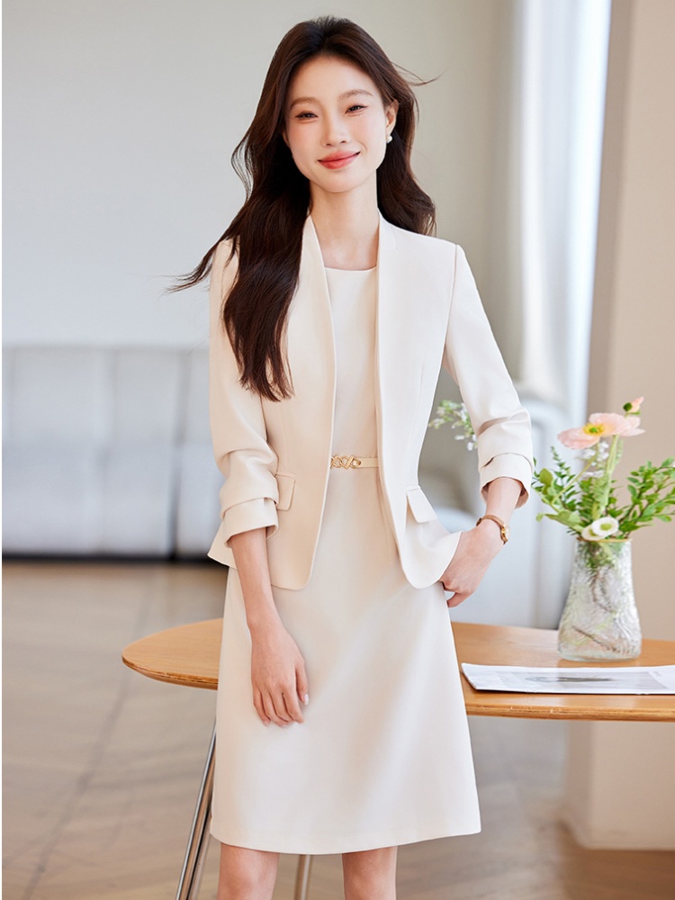 Temperament coat show young business suit 2pcs set