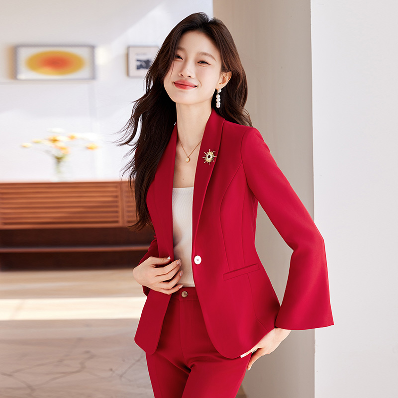 Korean style autumn coat temperament business suit for women