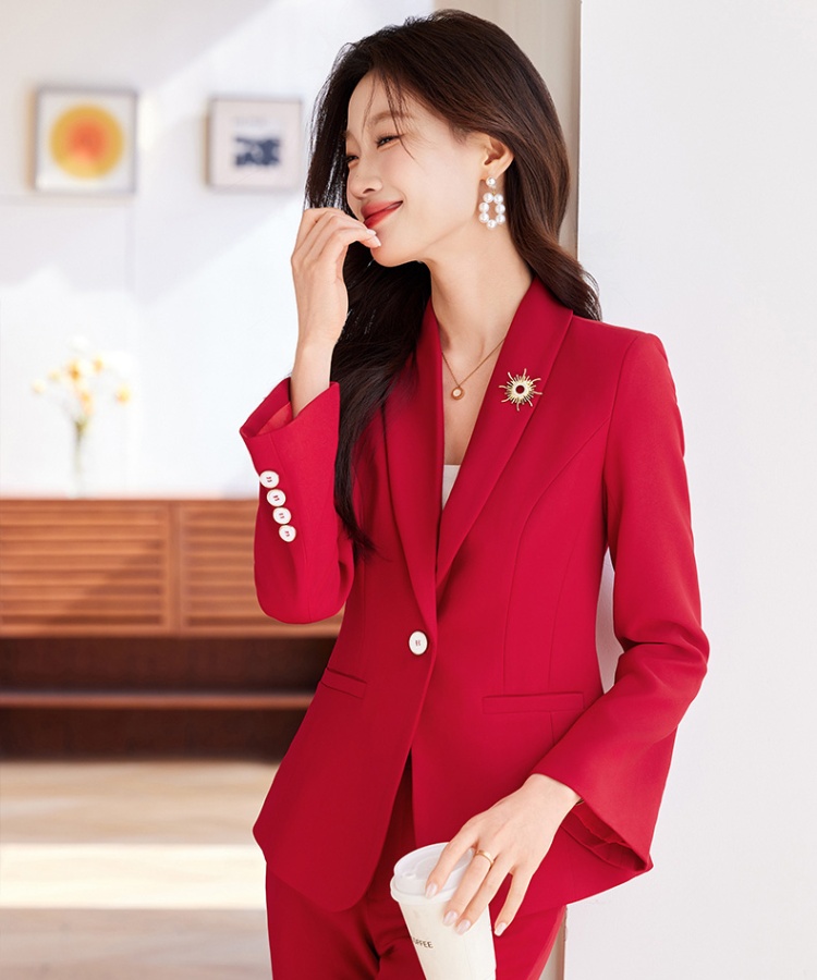 Korean style autumn coat temperament business suit for women