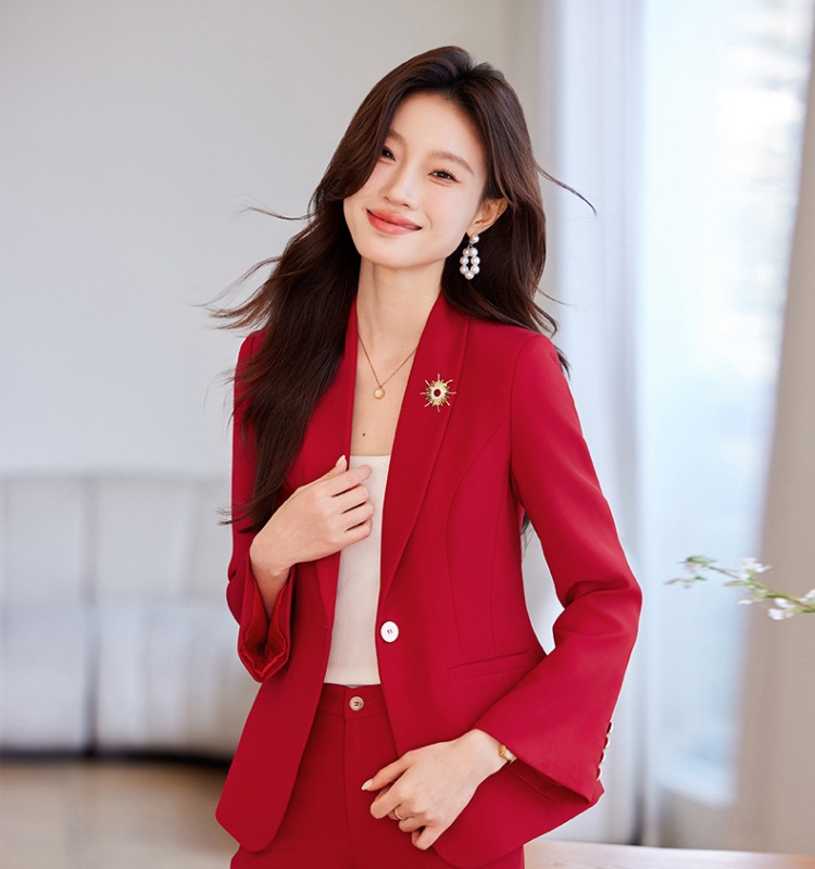 Korean style autumn coat temperament business suit for women