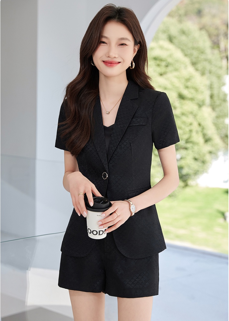 Summer business suit shorts 2pcs set for women