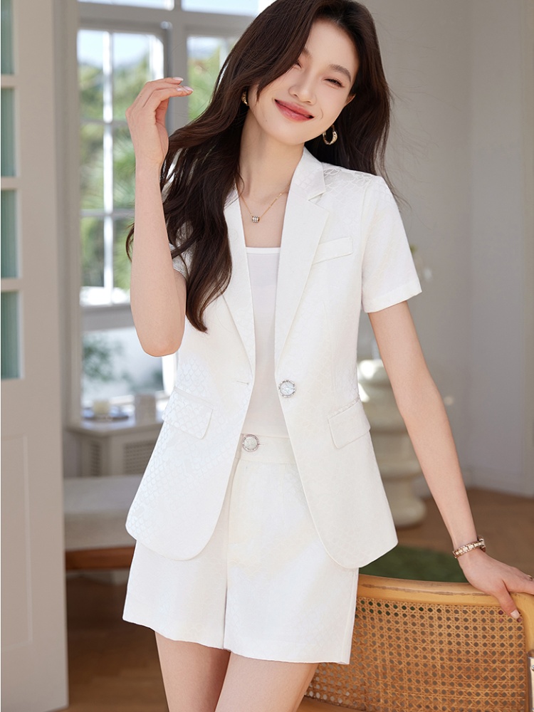 Summer business suit shorts 2pcs set for women