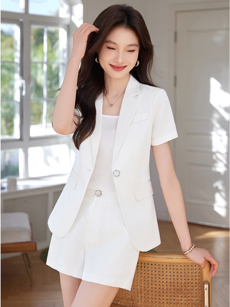 Summer business suit shorts 2pcs set for women