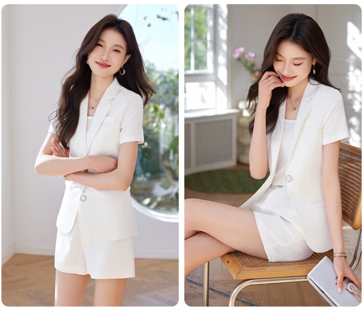 Summer business suit shorts 2pcs set for women