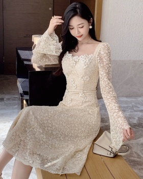 Spring long sleeve evening dress France style dress