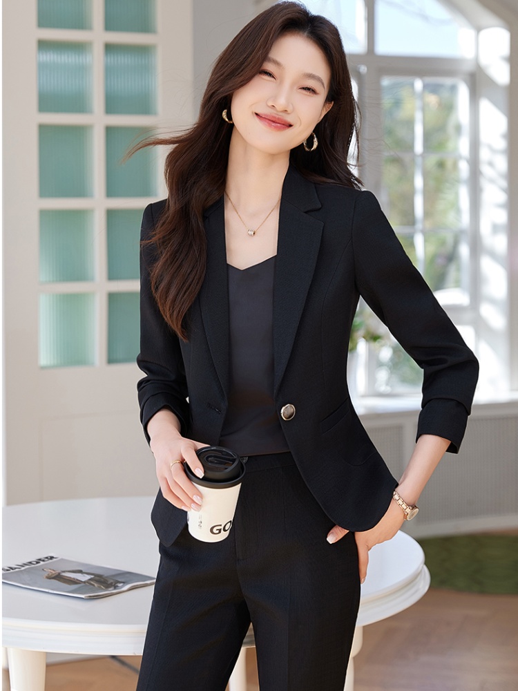 Casual business suit all-match suit pants 2pcs set for women