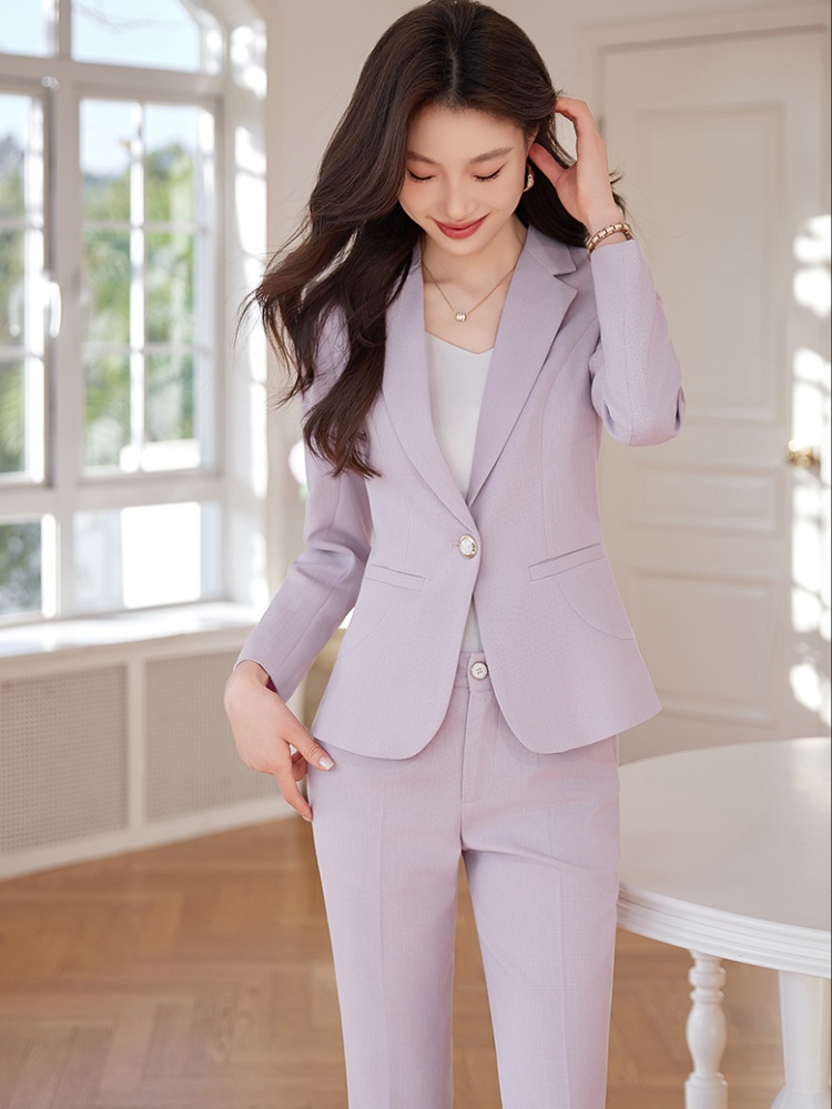 Casual business suit all-match suit pants 2pcs set for women