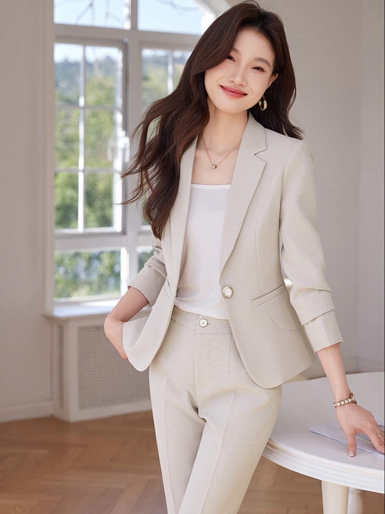 Casual business suit all-match suit pants 2pcs set for women