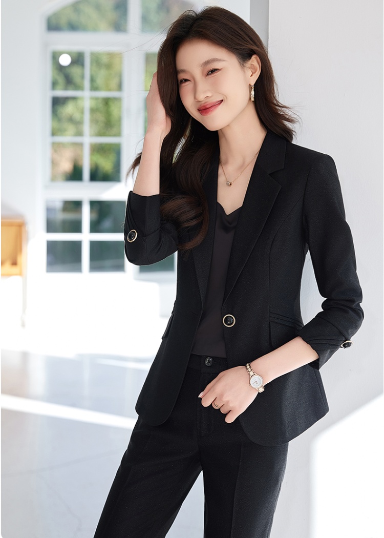 Profession spring and autumn coat overalls business suit 2pcs set