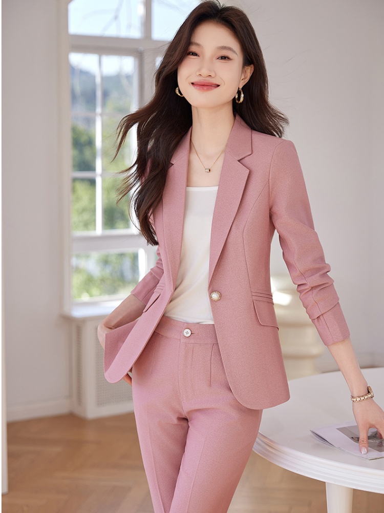 Profession spring and autumn coat overalls business suit 2pcs set