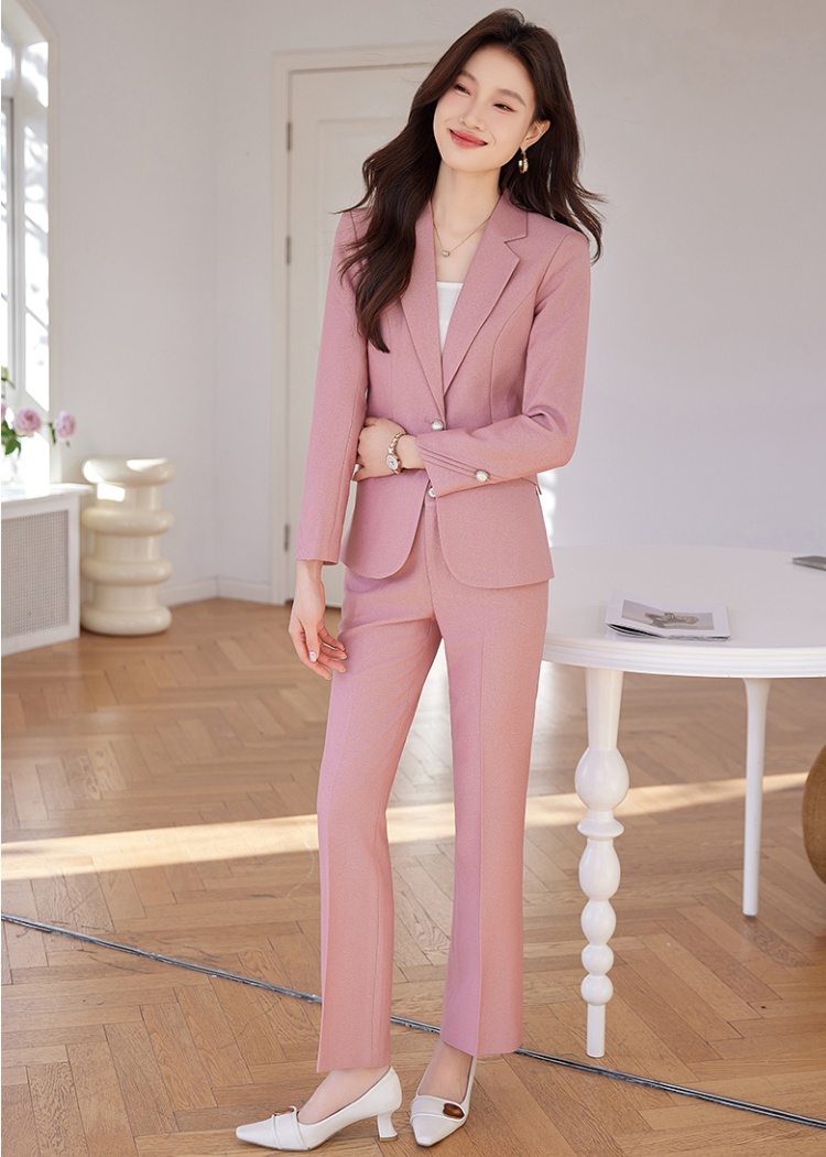 Profession spring and autumn coat overalls business suit 2pcs set