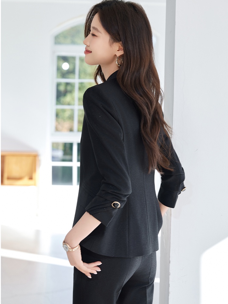 Profession spring and autumn coat overalls business suit 2pcs set