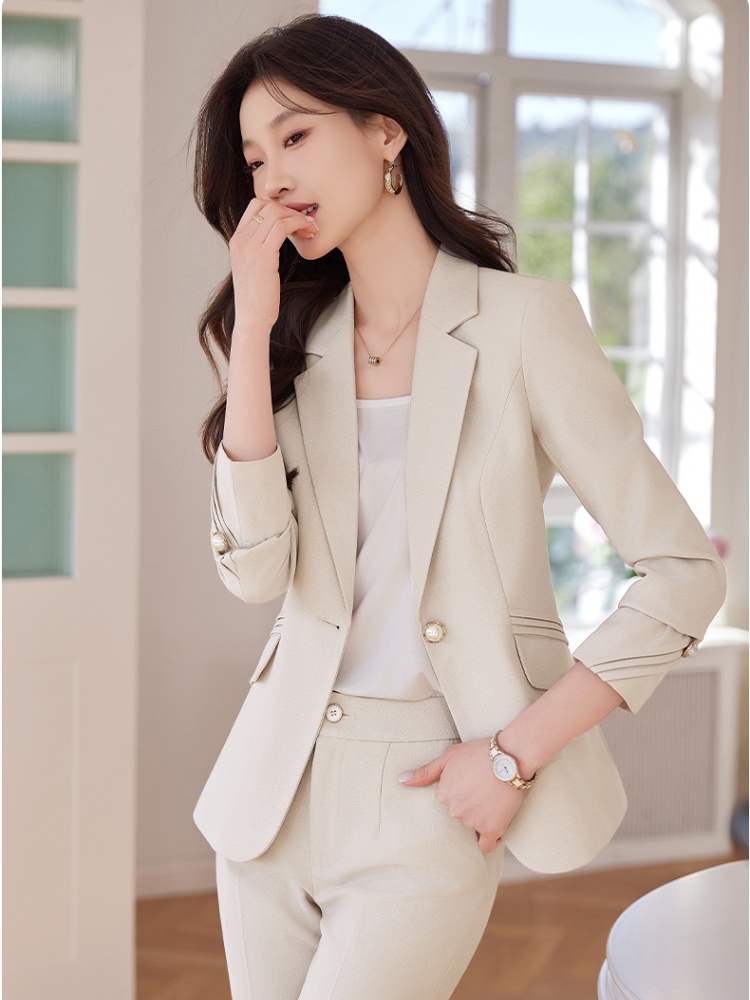 Profession spring and autumn coat overalls business suit 2pcs set