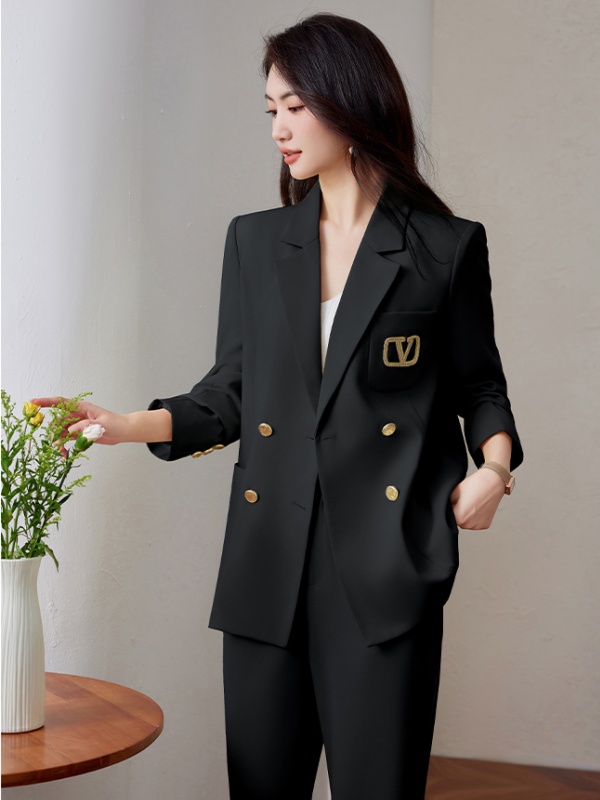 Fashion Korean style business suit loose tops 2pcs set