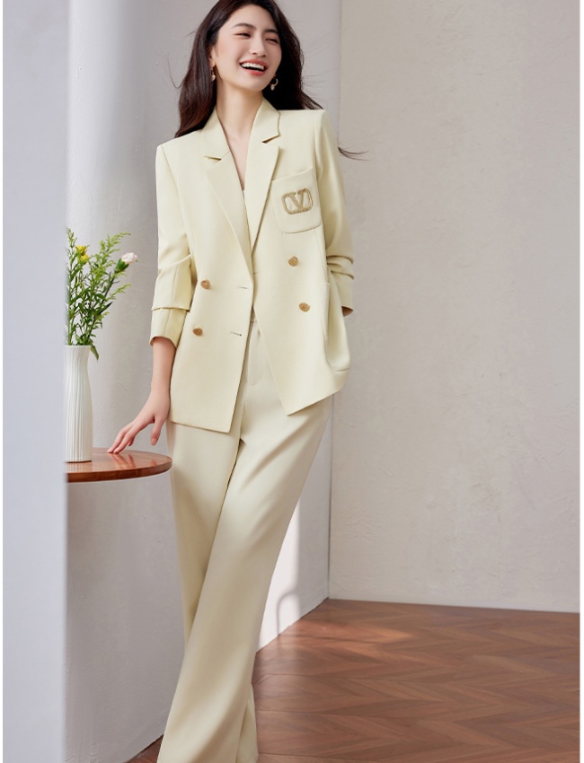 Fashion Korean style business suit loose tops 2pcs set