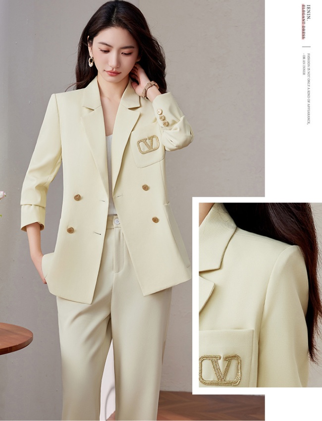 Fashion Korean style business suit loose tops 2pcs set