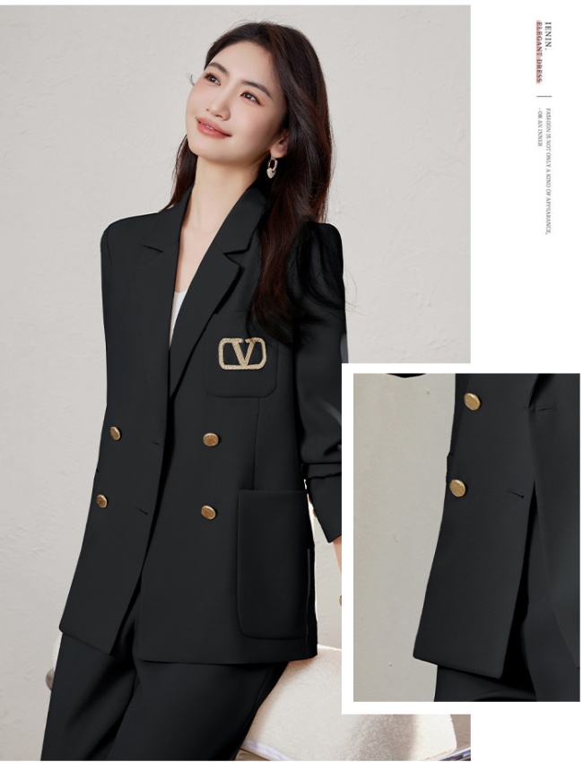 Fashion Korean style business suit loose tops 2pcs set