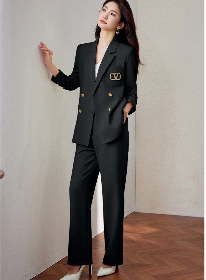 Fashion Korean style business suit loose tops 2pcs set