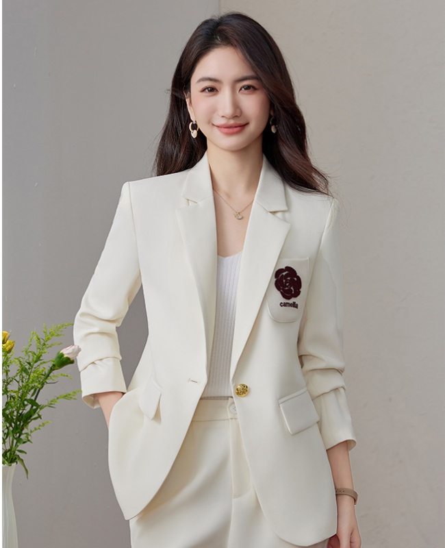 Fashion white coat light luxury business suit