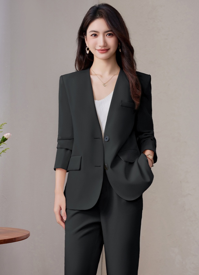 Spring coat large yard business suit 2pcs set for women