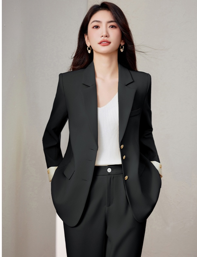 Ladies coat Casual business suit 2pcs set for women