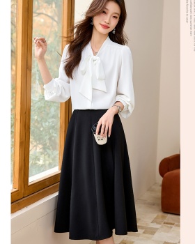 Streamer skirt spring and autumn shirt 2pcs set for women