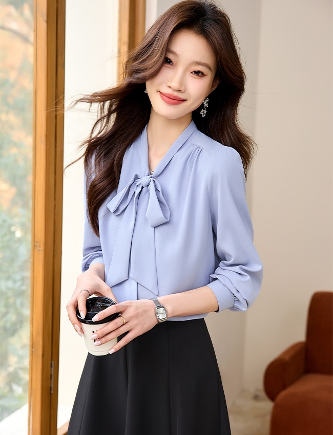 Streamer skirt spring and autumn shirt 2pcs set for women