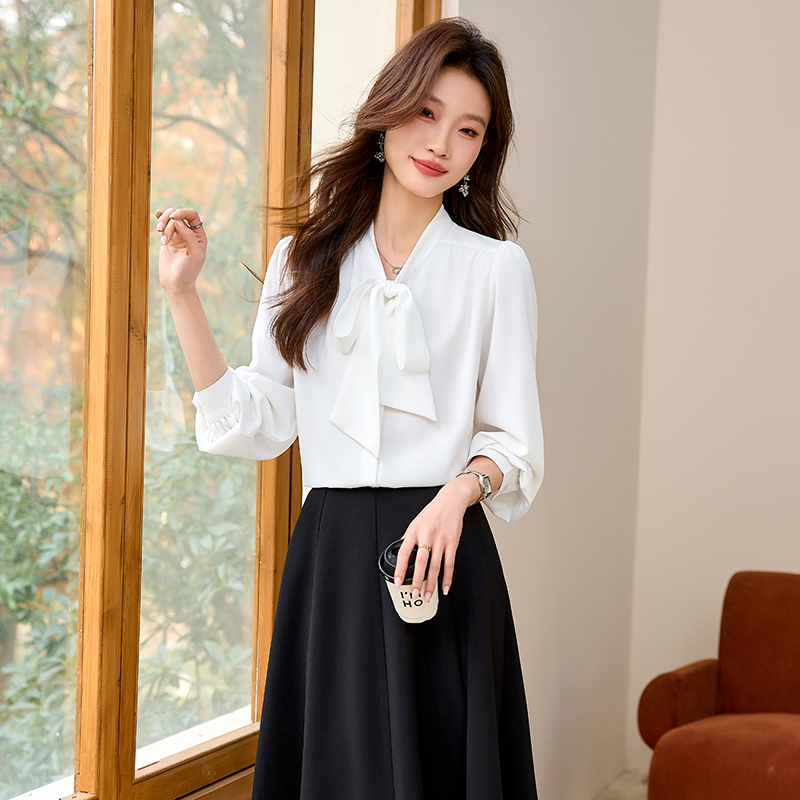 Spring and autumn streamer fashion shirt for women