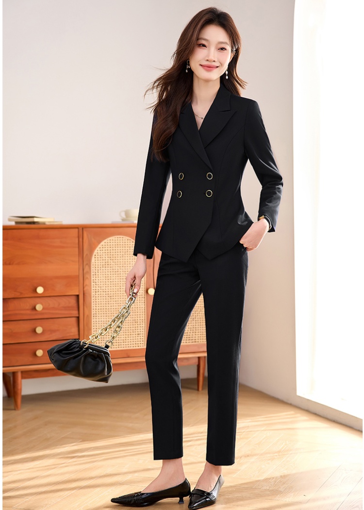 Short business suit suit pants 2pcs set for women