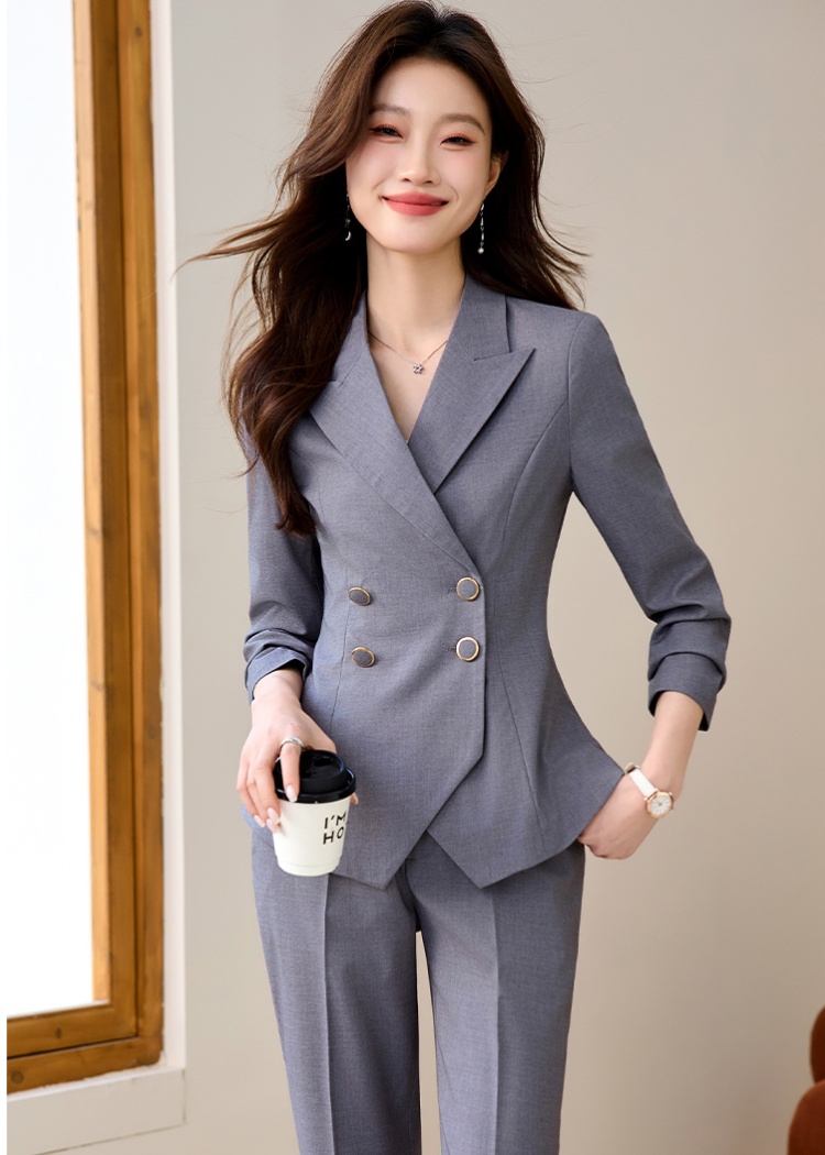 Short business suit suit pants 2pcs set for women