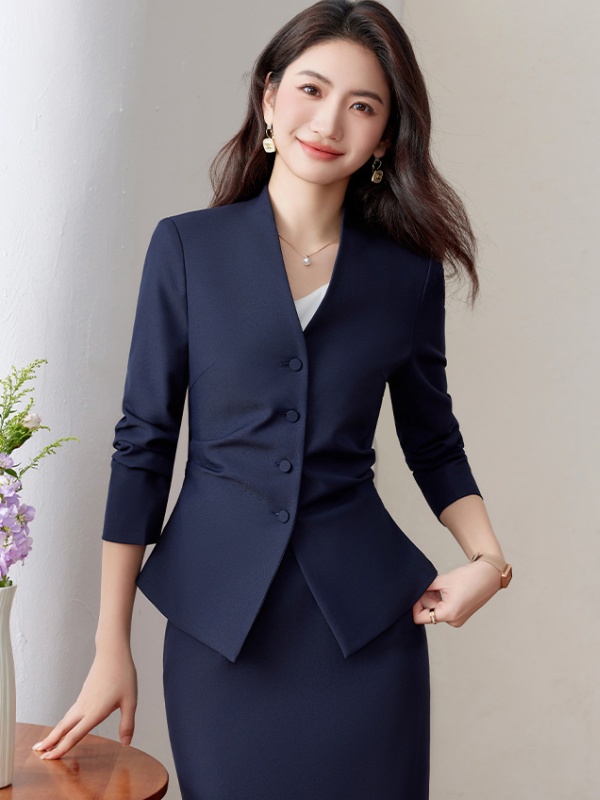 Short skirt overalls business suit 2pcs set for women